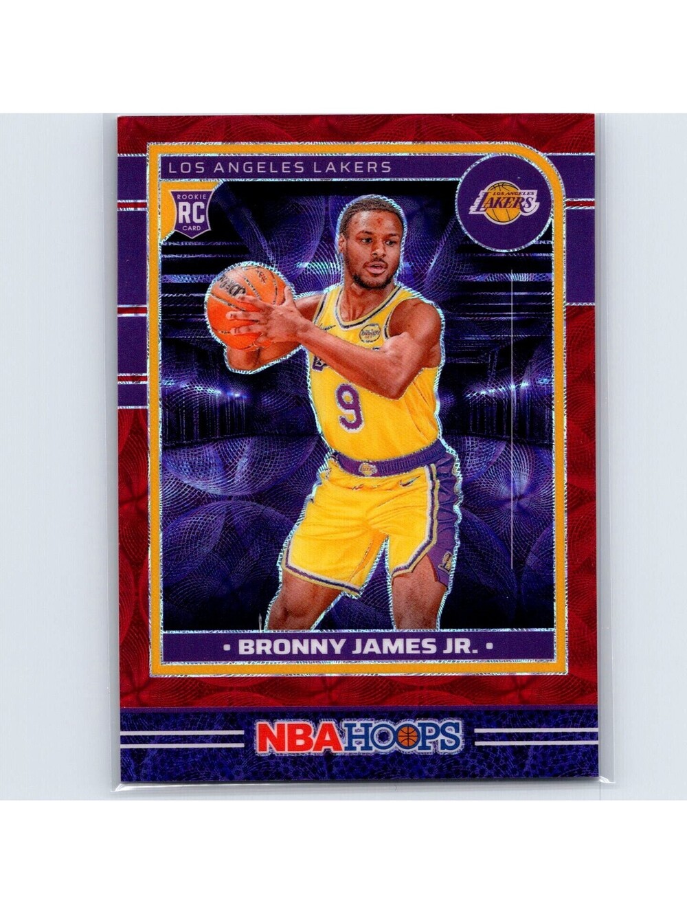 2024-25 Hoops Bronny James Jr. Rookie #280 Premium Scope Red #/49 LA Lakers